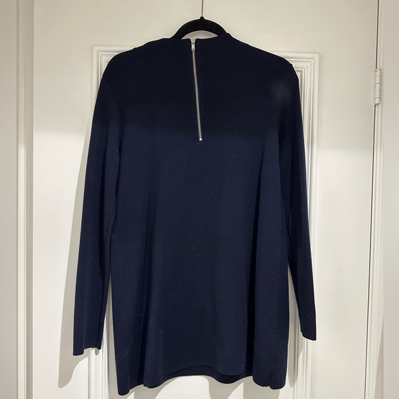 Cos navy mock neck sweater - Picture 2 of 4